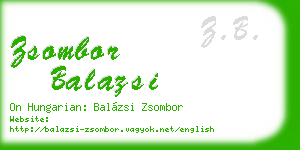 zsombor balazsi business card